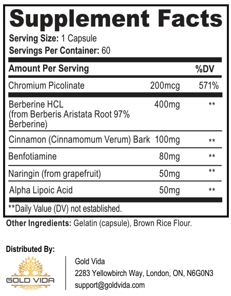CarboFix Supplement Label
