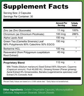 Claritox Pro Supplement Label